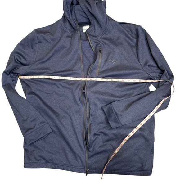 Callaway Men’s XXL Blue Full Zip Hooded Jacket Lightweight Performance Fleece - Picture 5 of 5